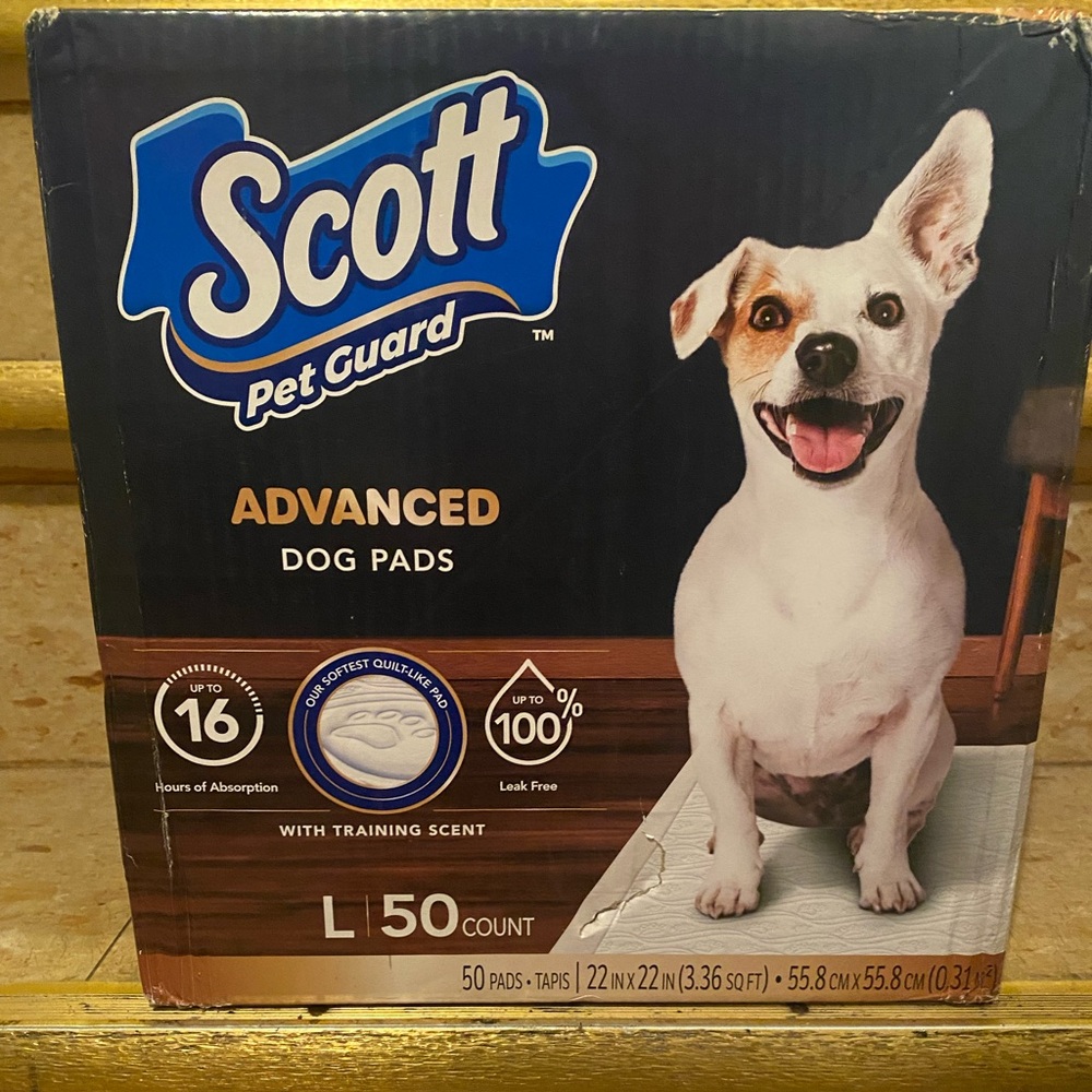 Scott Pet Guard Advanced Dog Pads - Training Pee Pads - Large, 50 Count